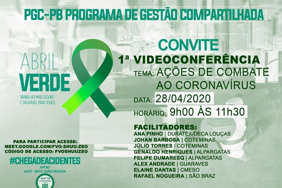 BOAS PRÁTICAS DE PREVENÇÃO NO COMBATE AO CORONAVÍRUS, NO ABRIL VERDE – PARAÍBA