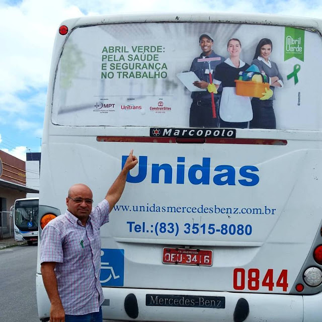 Abril Verde no (OUTBUS) circulando nas cidades de João Pessoa e Campina Grande PB