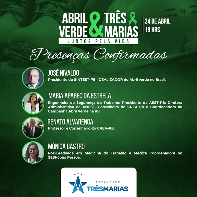 Abril Verde – 2018 na Faculdade Três Marias, Juntos pela vida!