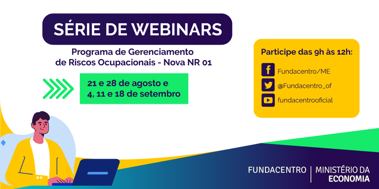 Fundacentro realiza Série de Webinars sobre PGR Transmissões on-line