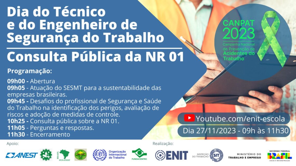 DIA NACIONAL DOS TÉCNICOS E ENGENHEIROS DE SEGURANÇA DO TRABALHO